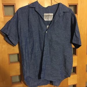 Frank and Eileen Rose Linen-Blend Blouse, M